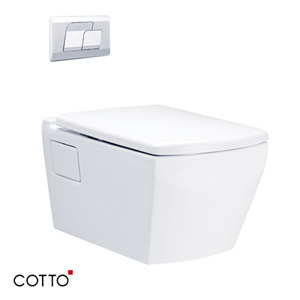 Bồn cầu treo két nước âm tường Cotto SC19877