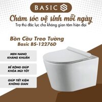 Bồn Cầu Treo Tường Basic BS-12276D, Thiết Kế Tinh Tế, Tối Ưu Không Gian, Xả Nước Mạnh Mẽ (Không Két Nước)