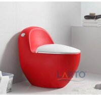 Bồn cầu trứng lớn màu đỏ