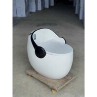 Bồn cầu trứng tai nghe cute, bệt trứng, bồn cầu một khối, bệt liền khối 935TNA