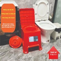 Bồn Cầu Vệ Sinh Di Động Dành Cho Người Già, Bà Bầu, Bệnh Nhân thiết kế tẩm mỹ Kết Cấu Nhựa PP Cao Cấp Bảo Hành 24 Tháng