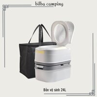 Bồn cầu vệ sinh di động mobihome dã ngoại 24L. Toilet dã ngoại cắm trại ngoài trời hay người cao tuổi - Billba Camping