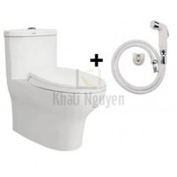 Bồn Cầu Viglacera V37 Nắp V68 + Vòi Xịt VG826