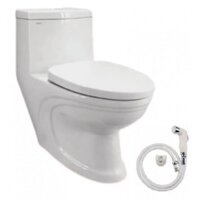 Bồn Cầu VIGLACERA V39M 1 Khối Xả Xoáy Nắp Êm Tặng Xịt