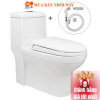 Bồn Cầu Viglacera V41 Nắp Êm V86 Tặng Vòi Xịt VG826