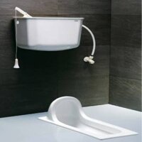 Bồn cầu xổm két nước treo tường Caesar CS1280