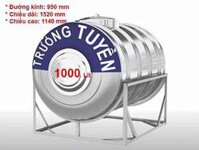 Bồn chứa nước inox 1000L ngang giá rẻ Trường Tuyền