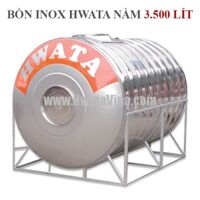 Bồn chứa nước Inox Hwata 3500 lít nằm
