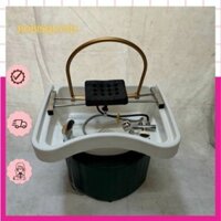 Bồn Gội Rời Tai Thỏ Nhựa Đen Trắng – Bồn 2in1 Đen Gội Đầu Dưỡng Sinh ( hàng nhựa có sẵn )