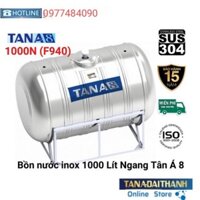 Bồn inox 1000L Ngang Tân Á 8(có nắp thông hơi)Miễn phí vận chuyển khu vực miền bắc