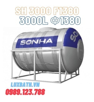 Bồn Inox Sơn Hà Ngang SH-3000  - 3000 lít , Ф1380