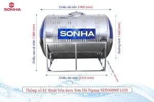 Bồn inox Sơn Hà SHN6000 - ngang