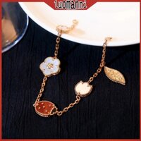 Bốn Lá Cỏ Ba Lá Bảy Ngôi Sao Bọ Rùa Năm Bông Vòng Tay Cô Gái