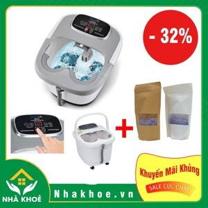 Bồn ngâm chân massage USA 4 con lăn tự động Serenelife SLFTSP18