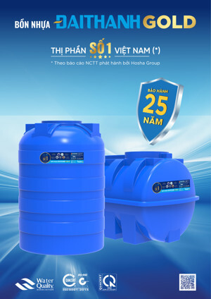 Bồn nhựa cao cấp Đại Thành 5000 lít đứng