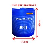 Bồn nhựa đại thành 300 lít thế hệ mới bảo hành 12 năm nhựa 4 lớp