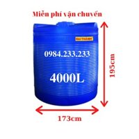 Bồn nhựa đại thành 4000 lít thế hệ mới bảo hành dài hạn 12 năm cấu tạo nhựa 4 lớp