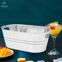 Bồn nước giải khát mạ kẽm blesiya, Xô mạ kẽm, Làm mát rượu sâm panh bia, Bồn tắm hình bầu dục làm bằng kim loại thép mạ kẽm để làm mát bia