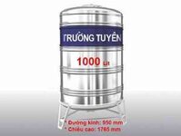 Bồn nước inox 1000L đứng Trường Tuyền khuyến mãi