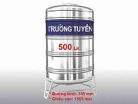 Bồn nước inox 500L đứng giá rẻ Trường Tuyền