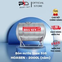 Bồn nước inox Hoa Sen 316 2000L – BỒN NẰM