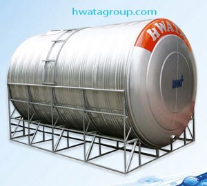 Bồn nước inox Hwata 25000L ngang