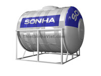 Bồn Nước Inox Sơn Hà - 3500L ngang - Phi 1380 - SHN3500