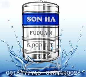 Bồn nước inox Sơn Hà 6000 lít đứng