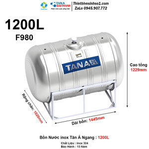 Bồn nước inox Tân Á Đại Thành 1200L