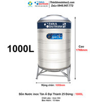Bồn Nước inox Tân Á Đại Thành 25 Đứng 1000L