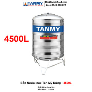 Bồn nước inox Tân Mỹ đứng TM-4500L