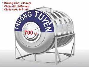Bồn nước inox Trường Tuyền ngang 700L