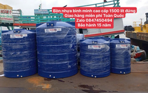Bồn nước nhựa Bình Minh 1500 lít đứng