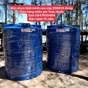 Bồn nước nhựa Bình Minh 1500 lít đứng