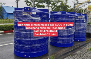Bồn nước nhựa Bình Minh 5000 lít đứng