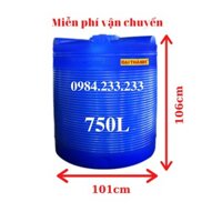 Bồn nước nhựa đại thành 750 lít bảo hành 12 năm