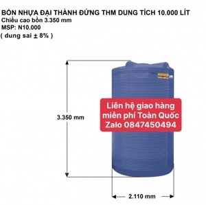 Bồn nước nhựa đứng Tân Á - 10000 lít