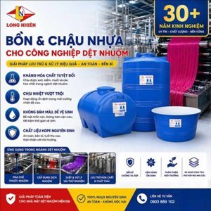 Bồn nước nhựa Long Nhiên 400 lít nằm