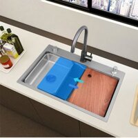 Bồn rửa chén 1 ngăn inox màu xám RS7545