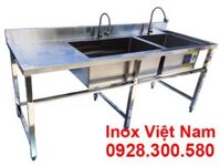 Bồn Rửa Chén 2 Hộc Lớn Hộc Nhỏ Có Bàn Rửa Cánh Trái CR-32