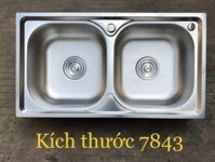 Bồn rửa chén 2 ngăn inox SUS 304 – Model 7843LK giá rẻ
