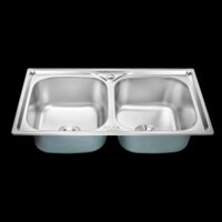 Bồn rửa chén bát Inox 304 2 Ngăn lớn Đại Thành Chậu rửa Rossi Elegant RE 320 ( 78×43×20cm )