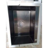 Bồn rửa chén, Chậu rửa bát 1 hộc, ngăn lớn Inox SUS 304 50×45 NANO màu đen cao cấp khuyến mãi giá rẻ tại Tphcm