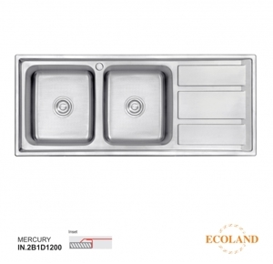 Bồn rửa chén Ecoland Mercury IN2B1D1200