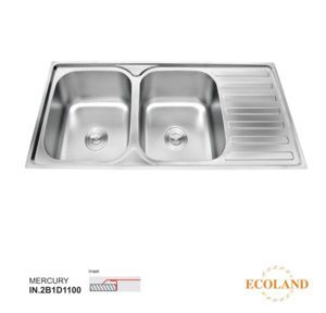 Bồn rửa chén Ecoland Mercury IN2B1D1100