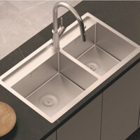 Bồn Rửa Chén EuroGold EUS28248 Chậu Rửa Bát Inox 304 2 Hố Nhập Khẩu Chính Hãng