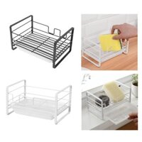 Bồn rửa chén Giá đỡ bằng thép Carbon Không cần khoan Bàn chải xà phòng Bọt biển