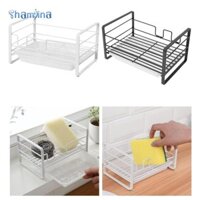 Bồn rửa chén Giá đỡ bằng thép Carbon Không cần khoan Bàn chải xà phòng Bọt biển