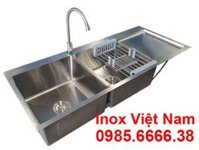 Bồn Rửa Chén Inox 2 Ngăn Cánh Phải 1m2 CR-117