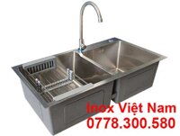 Bồn Rửa Chén Inox Âm Bàn Hộc Lớn Hộc Nhỏ CR-112